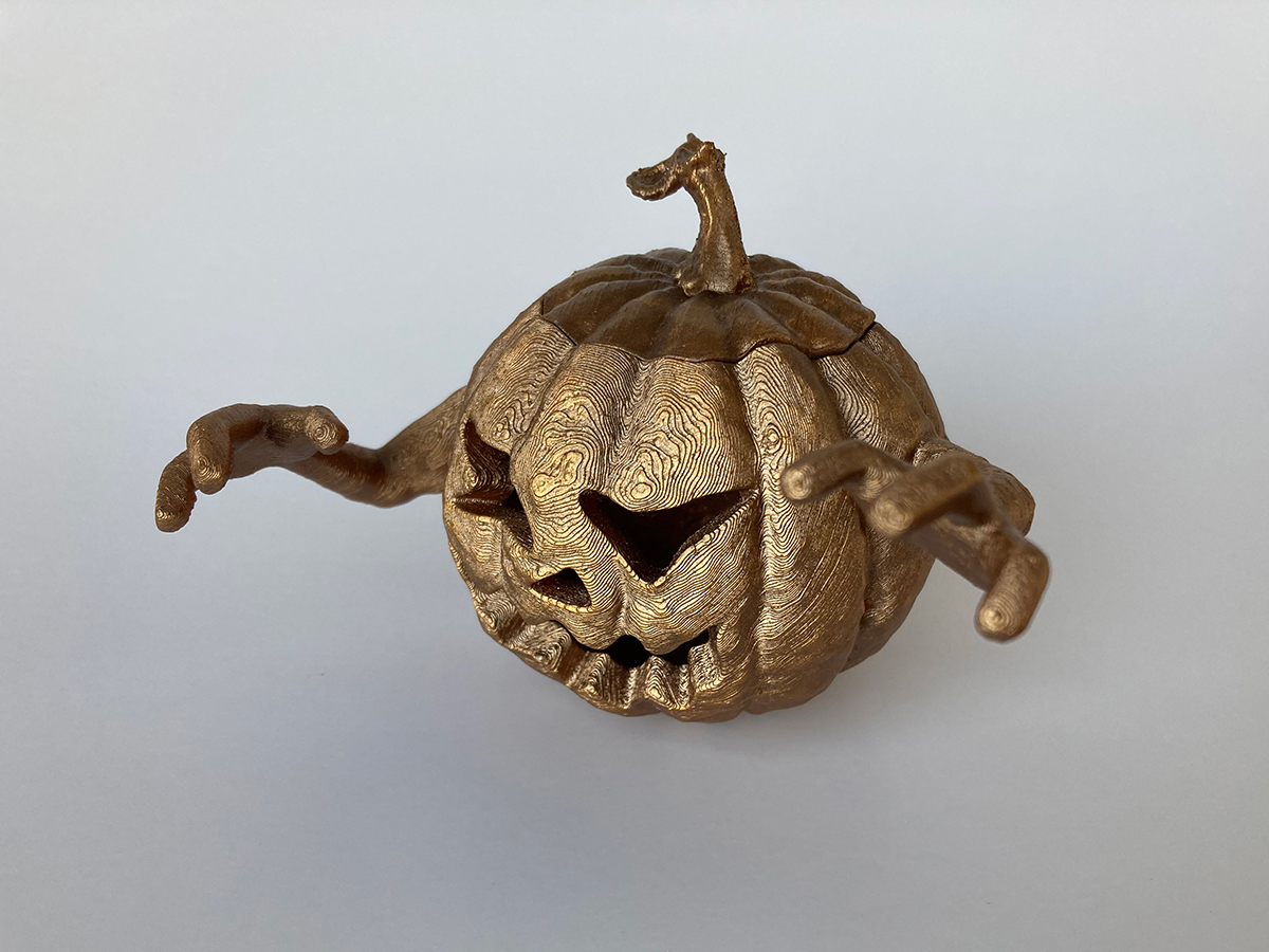 Halloween Pumpkin 3D Printed Home Decor Handmade